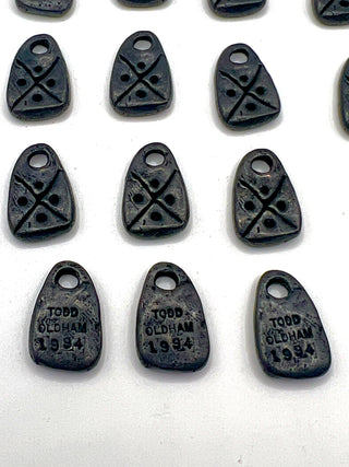 Dated 1994 & Signed, Ebonized Charm Set of 16