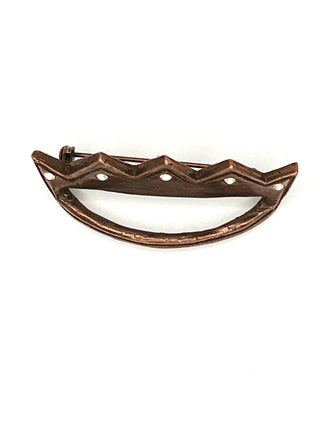 Todd Oldham Iconic Crown Logo 1990s Eyewear Pin — Copper Plated with Swarovski Aurora Borealis Crystals