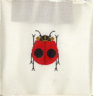 Charley Harper “Ladybug” Hand-Painted Needlepoint Canvas-Todd Oldham Studio Collection