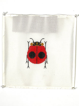 Charley Harper “Ladybug” Hand-Painted Needlepoint Canvas-Todd Oldham Studio Collection