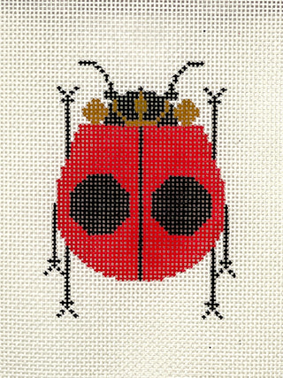 Charley Harper “Ladybug” Hand-Painted Needlepoint Canvas-Todd Oldham Studio Collection