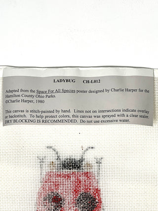 Charley Harper “Ladybug” Hand-Painted Needlepoint Canvas-Todd Oldham Studio Collection