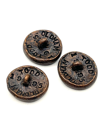 copper butterfly buttons set of 18