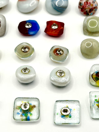 Glass button grab bag set of 24
