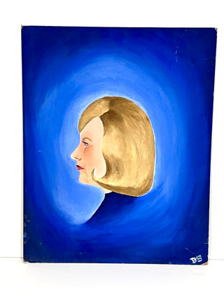 Naive Portrait of a Woman in Profile -Todd Oldham Studio Collection of Found Art