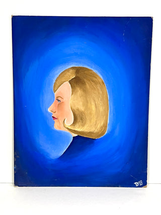 Naive Portrait of a Woman in Profile -Todd Oldham Studio Collection of Found Art