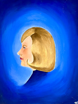 Naive Portrait of a Woman in Profile -Todd Oldham Studio Collection of Found Art