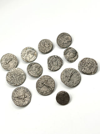 Vintage 1990s Handmade And Signed Unearthed Coin Button  Set of 12