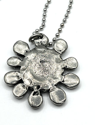 Vintage 1990s Todd Oldham Silver Plated Daisy Charm