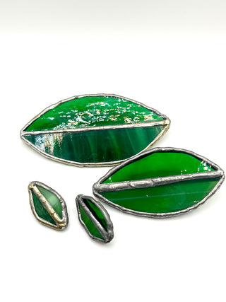 Todd Oldham Fall 1990 Stained Glass Leaf Button Set of 4