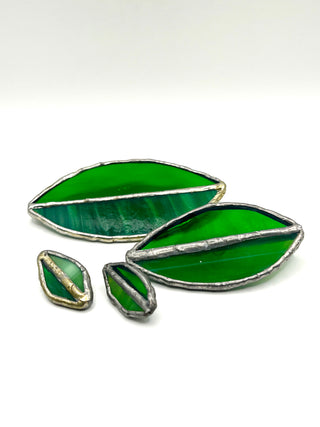 Todd Oldham Fall 1990 Stained Glass Leaf Button Set of 4
