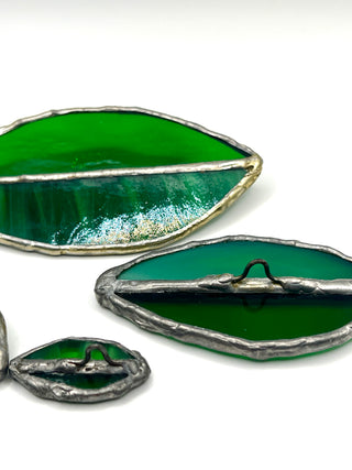 Todd Oldham Fall 1990 Stained Glass Leaf Button Set of 4
