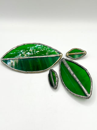 Todd Oldham Fall 1990 Stained Glass Leaf Button Set of 4