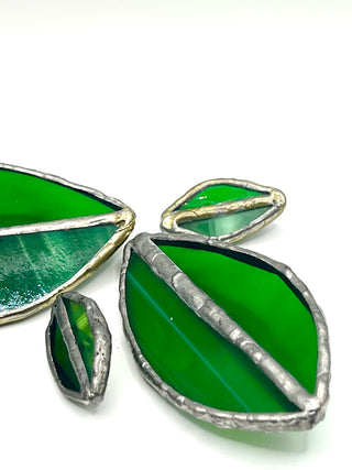 Todd Oldham Fall 1990 Stained Glass Leaf Button Set of 4
