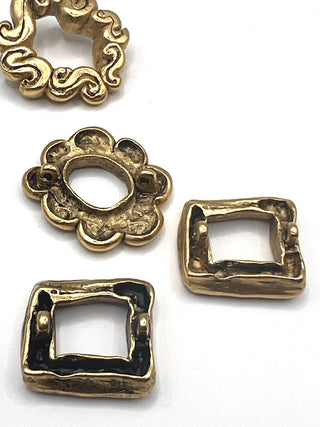 Todd Oldham Vintage 1990s Handmade Picture Frame Button Set Of Seven