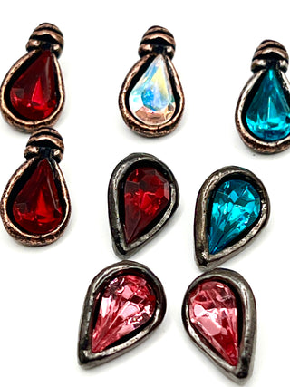 Set of 10 Vintage 1994 Todd Oldham Sparkling Raindrop Buttons