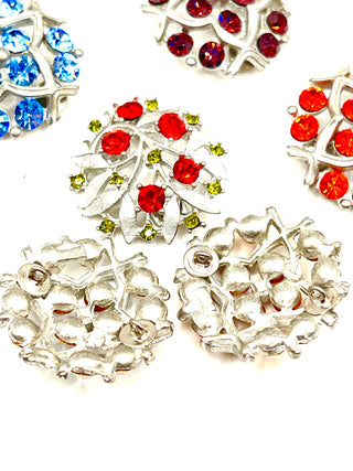 Todd Oldham Fall 1996 Recasted Antique Buttons With Vivid Swarovski Crystal  Set of 6
