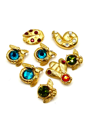 Vintage Todd Oldham Spring 1992 “Brilliant Bugs” Button Set of 8