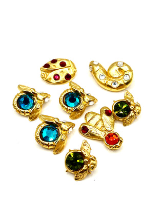 Vintage Todd Oldham Spring 1992 “Brilliant Bugs” Button Set of 8