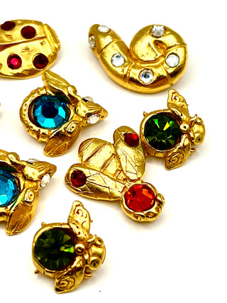 Vintage Todd Oldham Spring 1992 “Brilliant Bugs” Button Set of 8