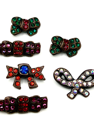Todd Oldham Signed & Dated 1995 “Sparkling Bows” Button Set of 8