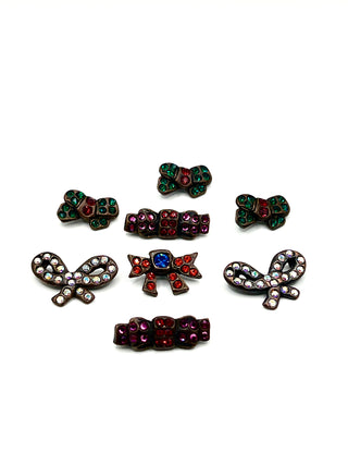 Todd Oldham Signed & Dated 1995 “Sparkling Bows” Button Set of 8