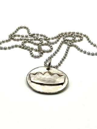 Rare 1990s Todd Oldham Studio Silver-Plated Iconic Crown Logo Charm Necklace — South Beach Store Exclusive