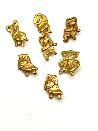 Wonderful Set Of 7 Vintage Todd Oldham Chair Buttons -  Spring 1994 Interiors Collection.