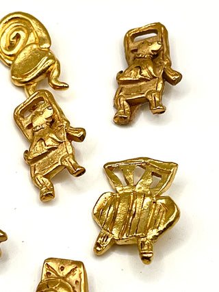 Wonderful Set Of 7 Vintage Todd Oldham Chair Buttons -  Spring 1994 Interiors Collection.