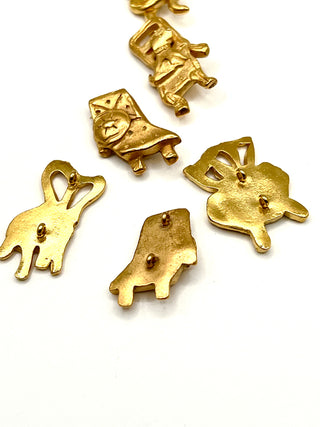Wonderful Set Of 7 Vintage Todd Oldham Chair Buttons -  Spring 1994 Interiors Collection.