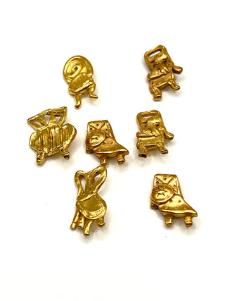Wonderful Set Of 7 Vintage Todd Oldham Chair Buttons -  Spring 1994 Interiors Collection.