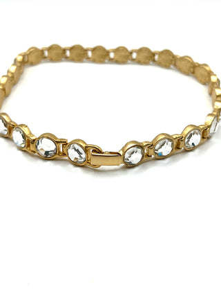 Spring 1997 Todd Oldham 24 kt Gold Plated With Diamond Swarovski Crystals Choker