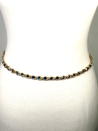 Spring 1997 Signed 24kt Gold Plated Crystal Jewelry Belt