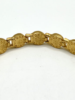 Vintage Todd Oldham Spring 1997 Signed Bracelet — 24kt Gold Plated