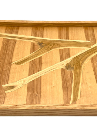Todd Oldham Studio Collections Wood Marquetry Serving Tray — 18 x 14 Inch Wood Tray