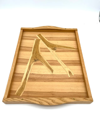Todd Oldham Studio Collections Wood Marquetry Serving Tray — 18 x 14 Inch Wood Tray