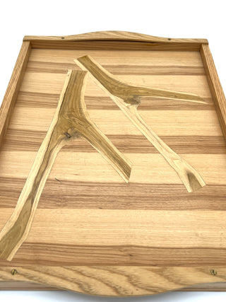 Todd Oldham Studio Collections Wood Marquetry Serving Tray — 18 x 14 Inch Wood Tray