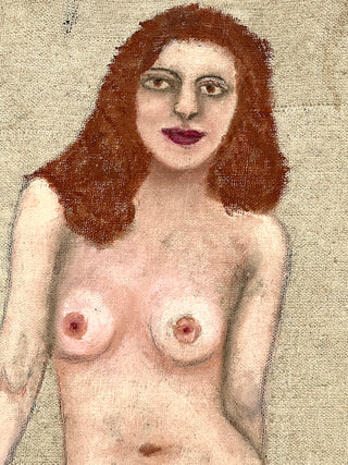 Todd Oldham Studio Collections - Vintage Found Figurative Nude Painting