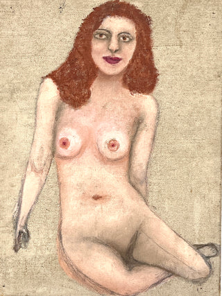 Todd Oldham Studio Collections - Vintage Found Figurative Nude Painting