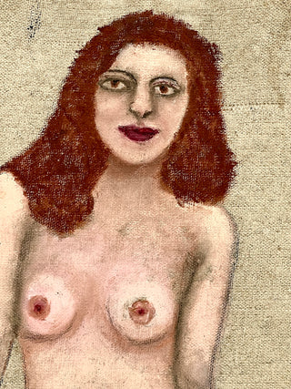 Todd Oldham Studio Collections - Vintage Found Figurative Nude Painting