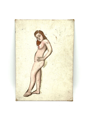 Vintage Nude Figurative Painting Part Of The Todd Oldham Studio Collections of Found Art