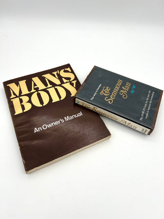 Vintage 1970s Men’s Body & Sensuality Book Pair — Funny, Informative, Retro Masculinity / Men’s Health Bundle