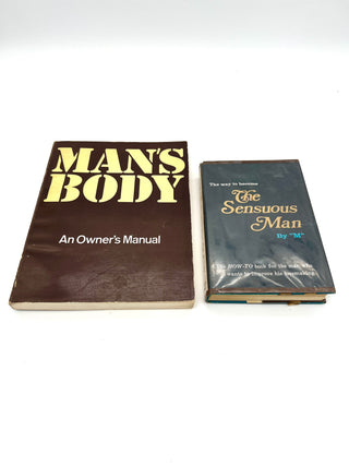 Vintage 1970s Men’s Body & Sensuality Book Pair — Funny, Informative, Retro Masculinity / Men’s Health Bundle