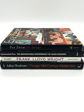 Modern Design & Architecture Book Bundle Set Of 4 — Eve Zeisel, Frank Lloyd Wright & Julius Shulman — Mid-Century / Organic Modern / Architectural Photography