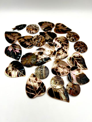 Vintage Todd Oldham  Mother of Pearl Nature-Inspired Buttons Set Of 24