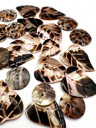 Vintage Todd Oldham  Mother of Pearl Nature-Inspired Buttons Set Of 24