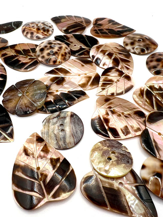 Vintage Todd Oldham  Mother of Pearl Nature-Inspired Buttons Set Of 24