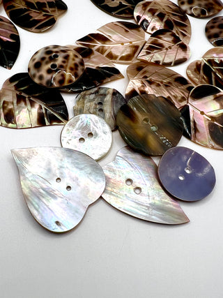 Vintage Todd Oldham  Mother of Pearl Nature-Inspired Buttons Set Of 24