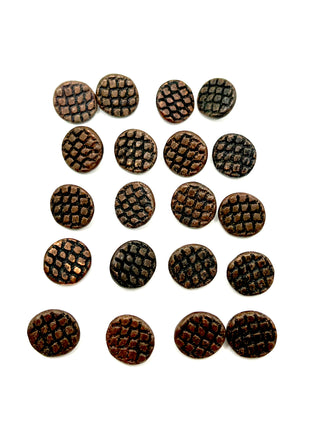 Vintage Todd Oldham 1995 Snake Embossed Copper Plated & Ebonized Buttons – Set of 20
