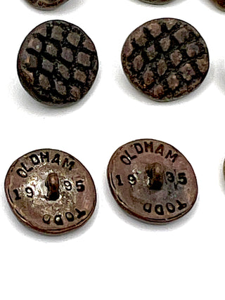 Vintage Todd Oldham 1995 Snake Embossed Copper Plated & Ebonized Buttons – Set of 20